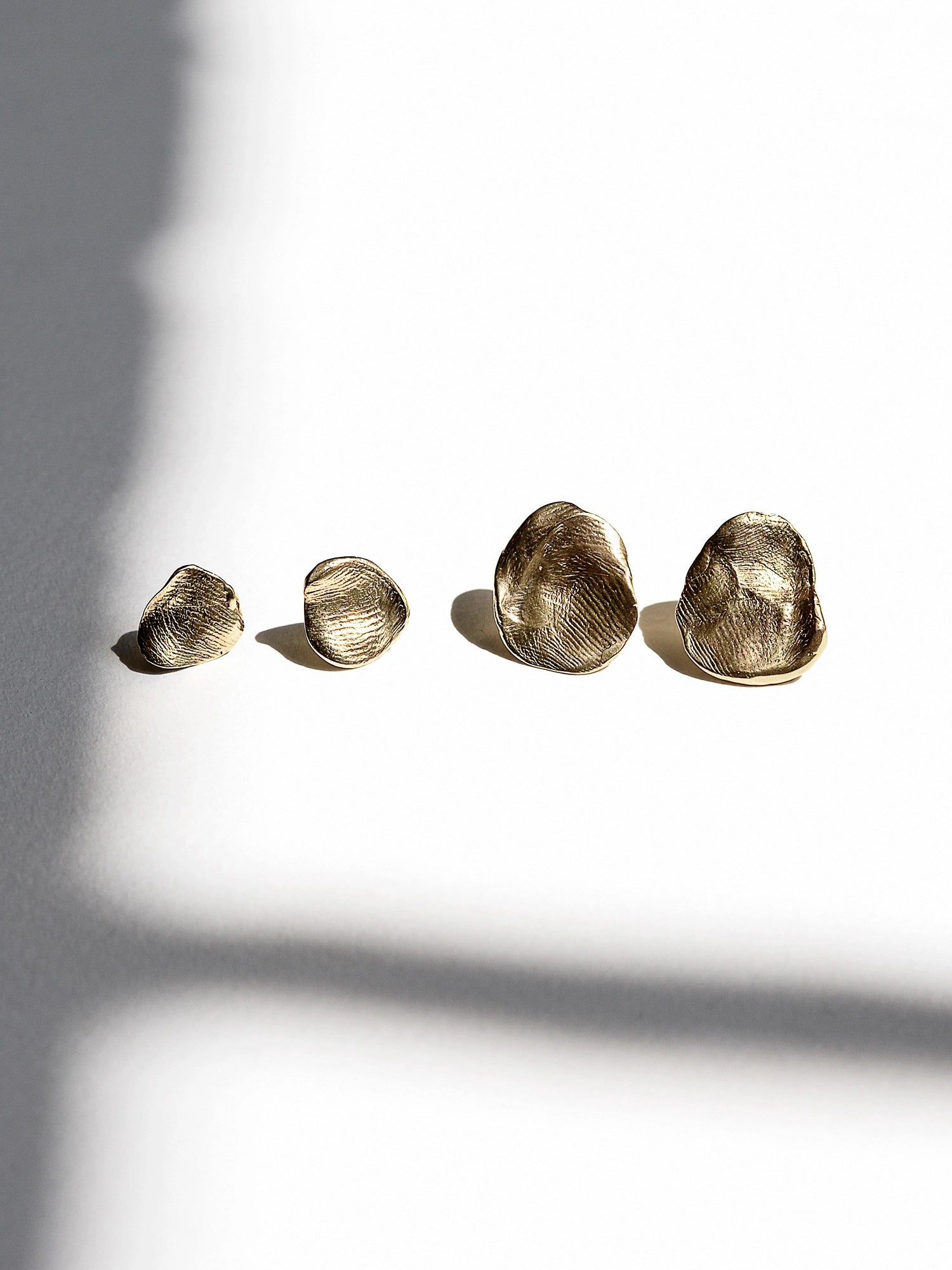 Smudge Brass Stud Earrings Michelle Ross