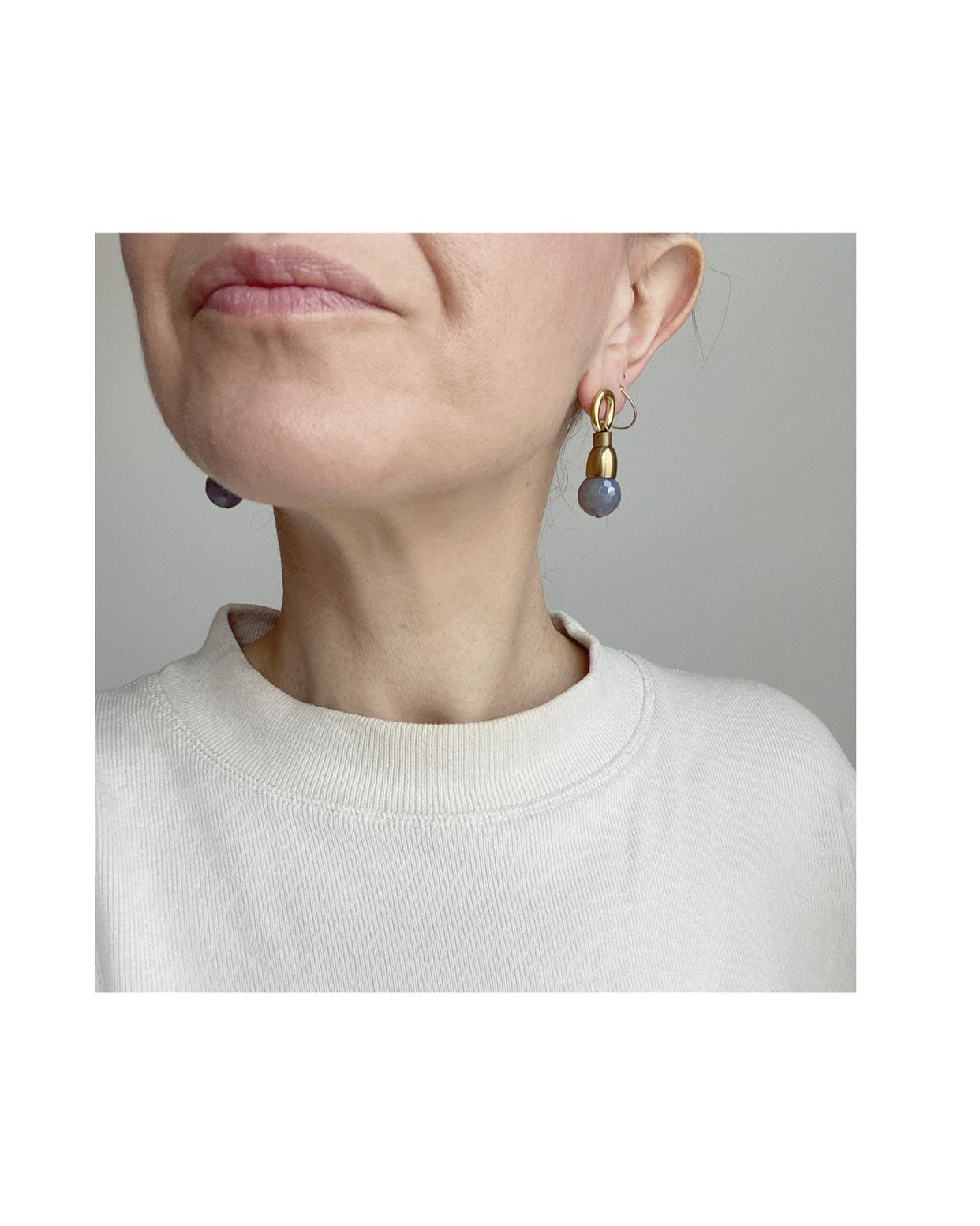STEFFI (FACETED GREY BOTSWANA AGATE)