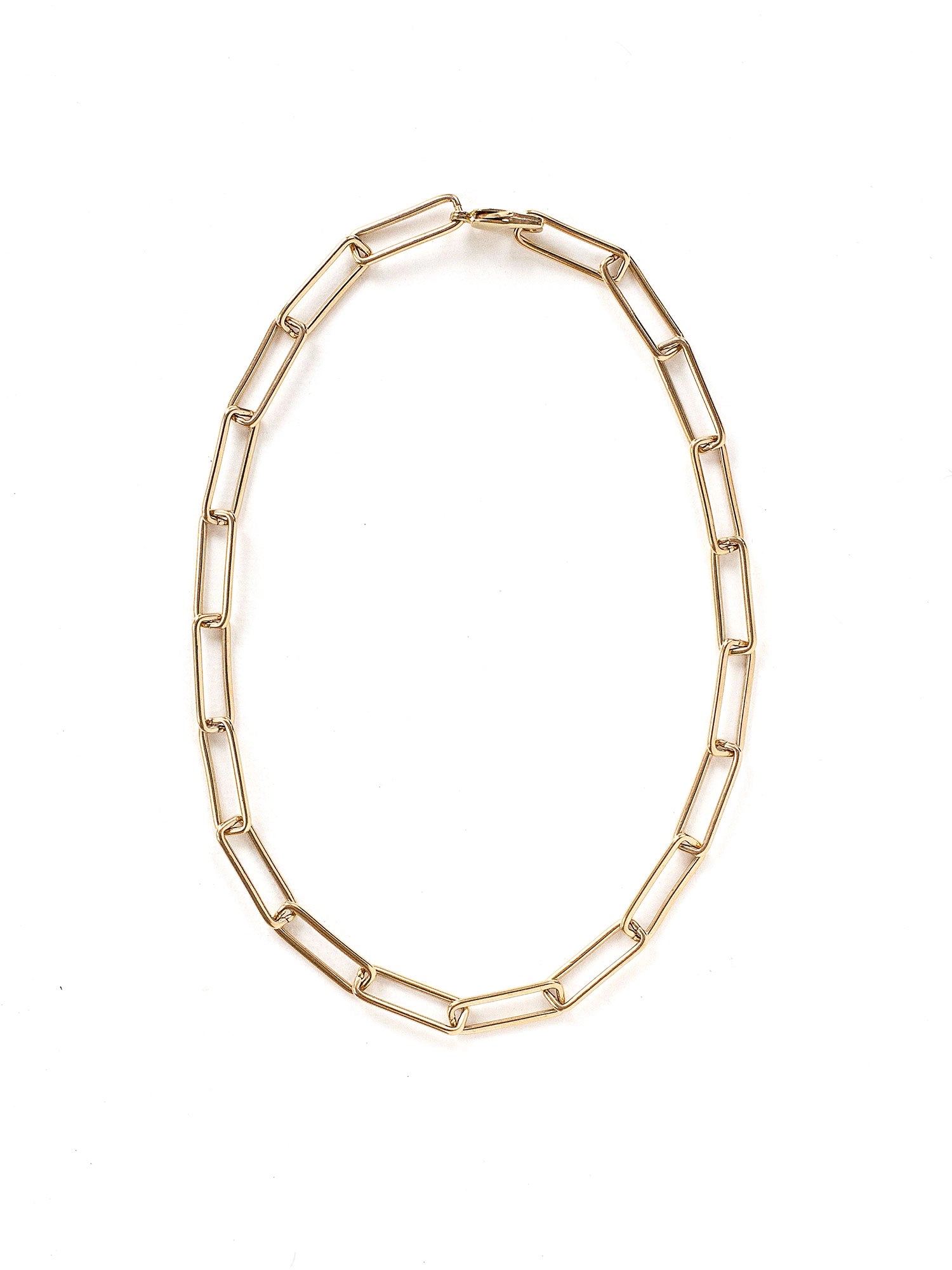 18 inch Brass Staple Chain Necklace by Michelle Ross