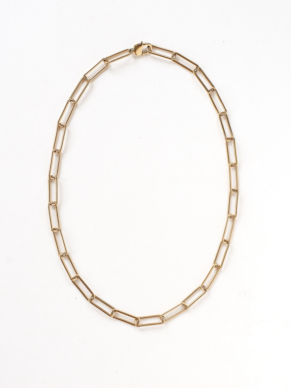 24 inch Brass Staple Chain Necklace by Michelle Ross