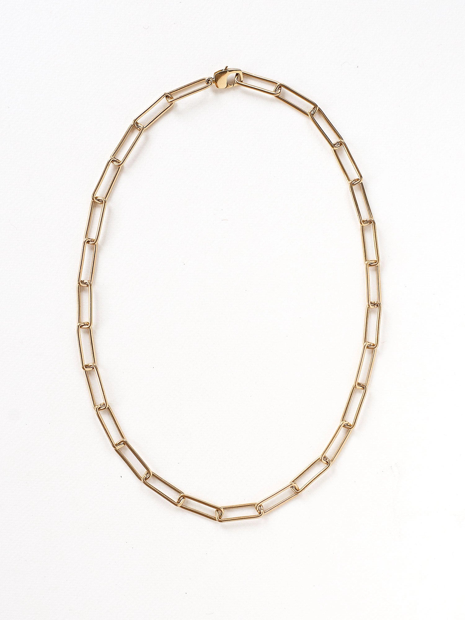 24 inch Brass Staple Chain Necklace by Michelle Ross