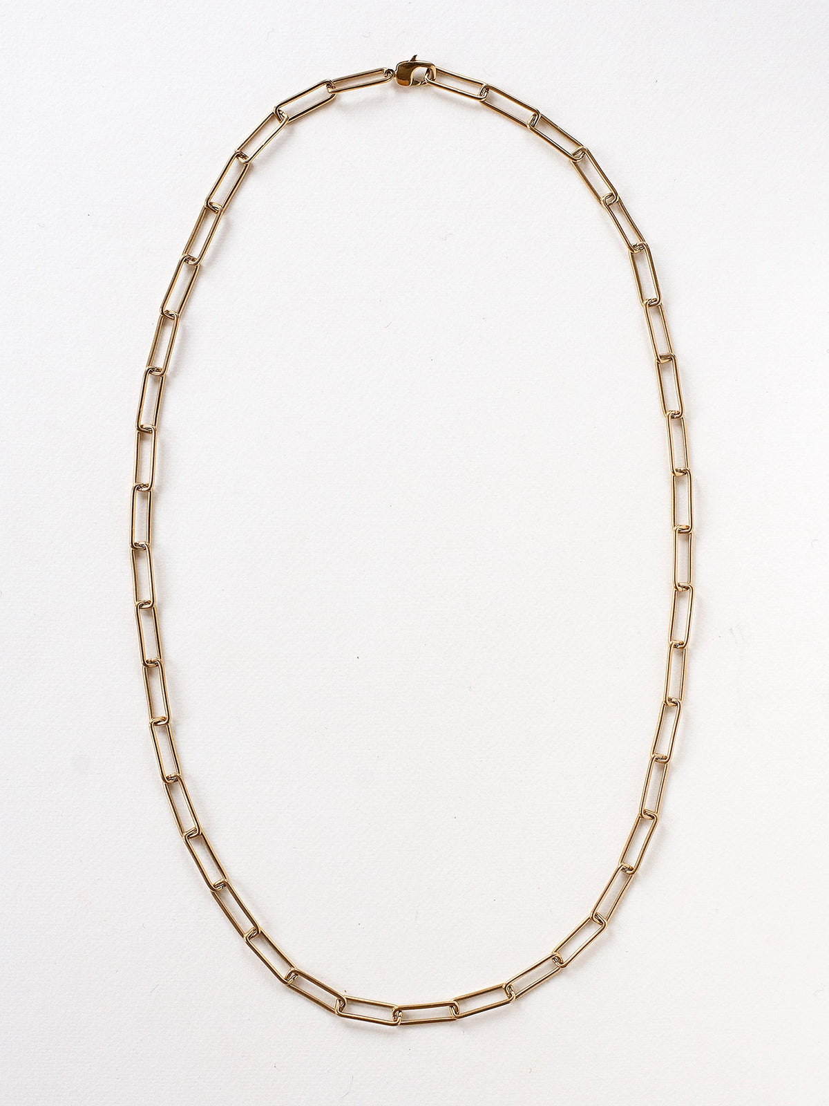 36 inch Brass Staple Chain Necklace by Michelle Ross