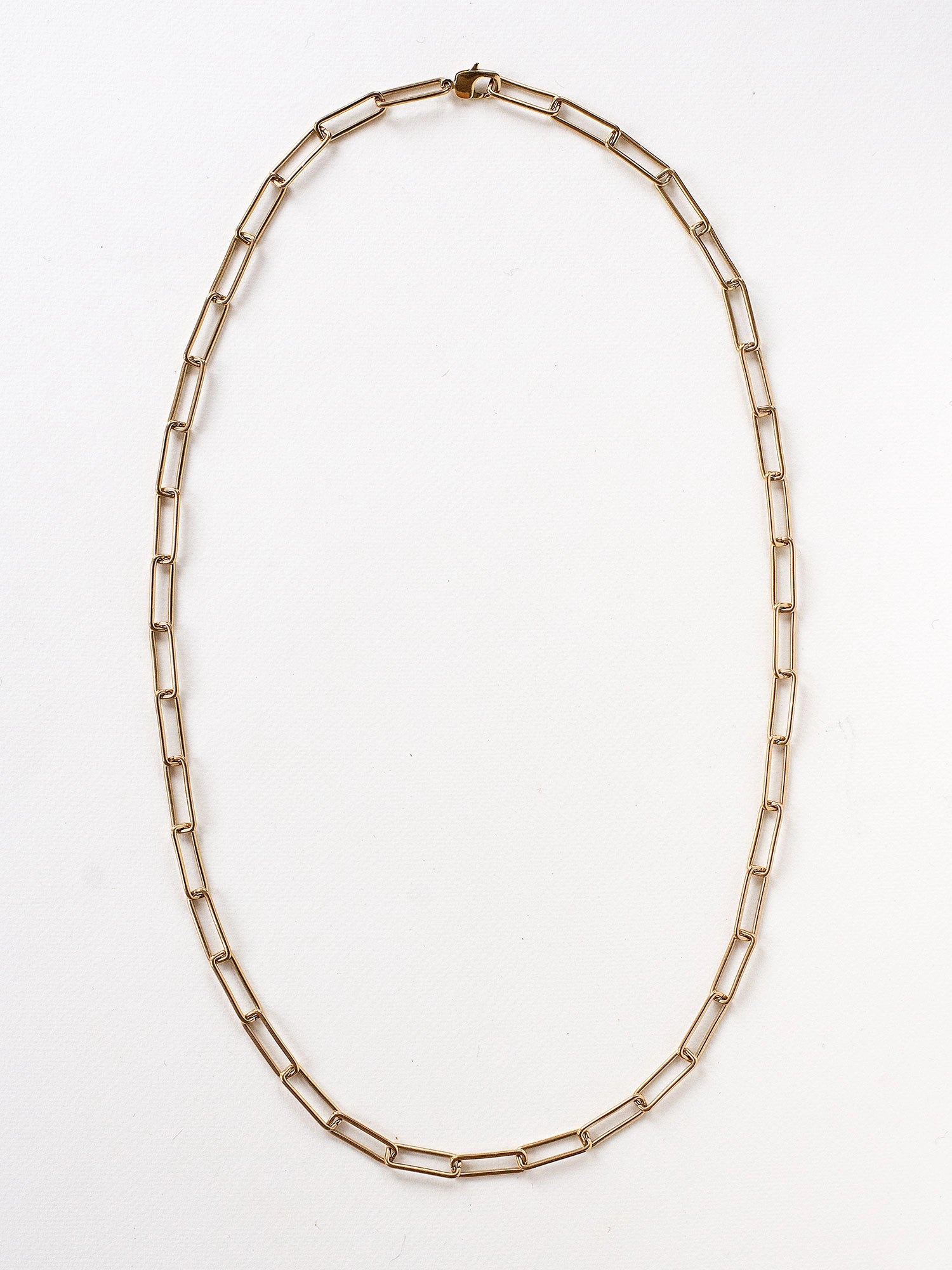 36 inch Brass Staple Chain Necklace by Michelle Ross