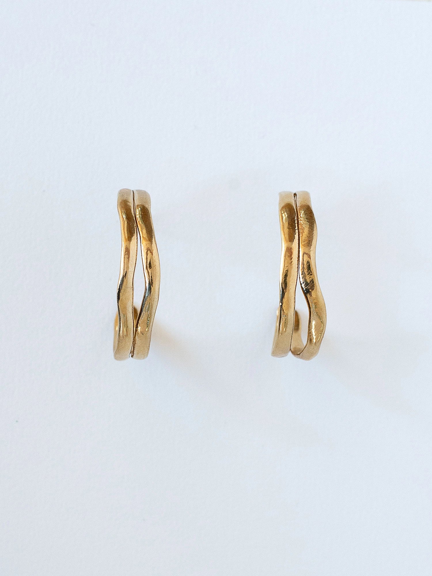 Suze Solid Brass Hoop Earrings Michelle Ross