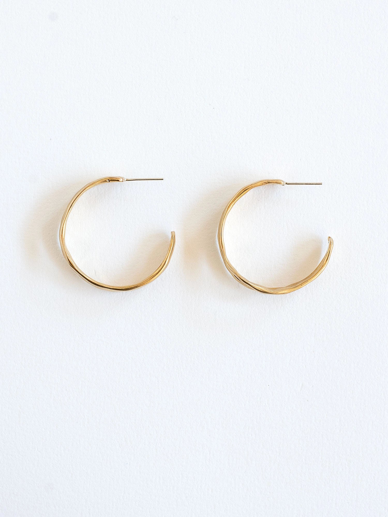 Suze Solid Brass Hoop Earrings Michelle Ross