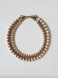 Theresa Brass and Freshwater Pearl Collar Necklace Michelle Ross