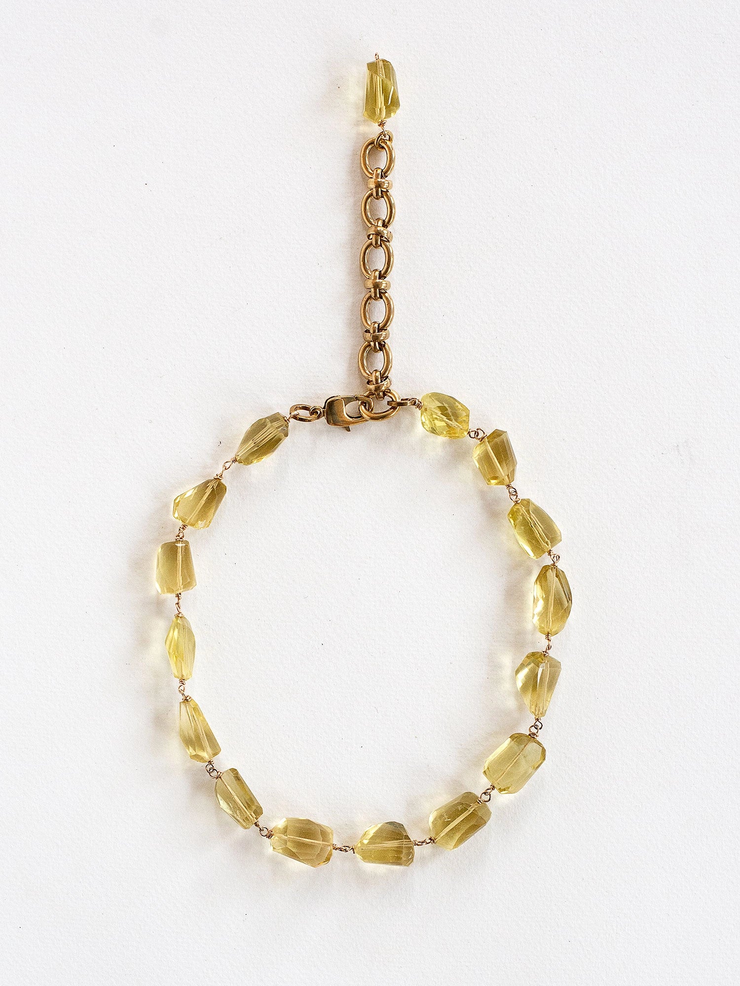 Tula Brass and Lemon Quartz Statement Necklace Michelle Ross