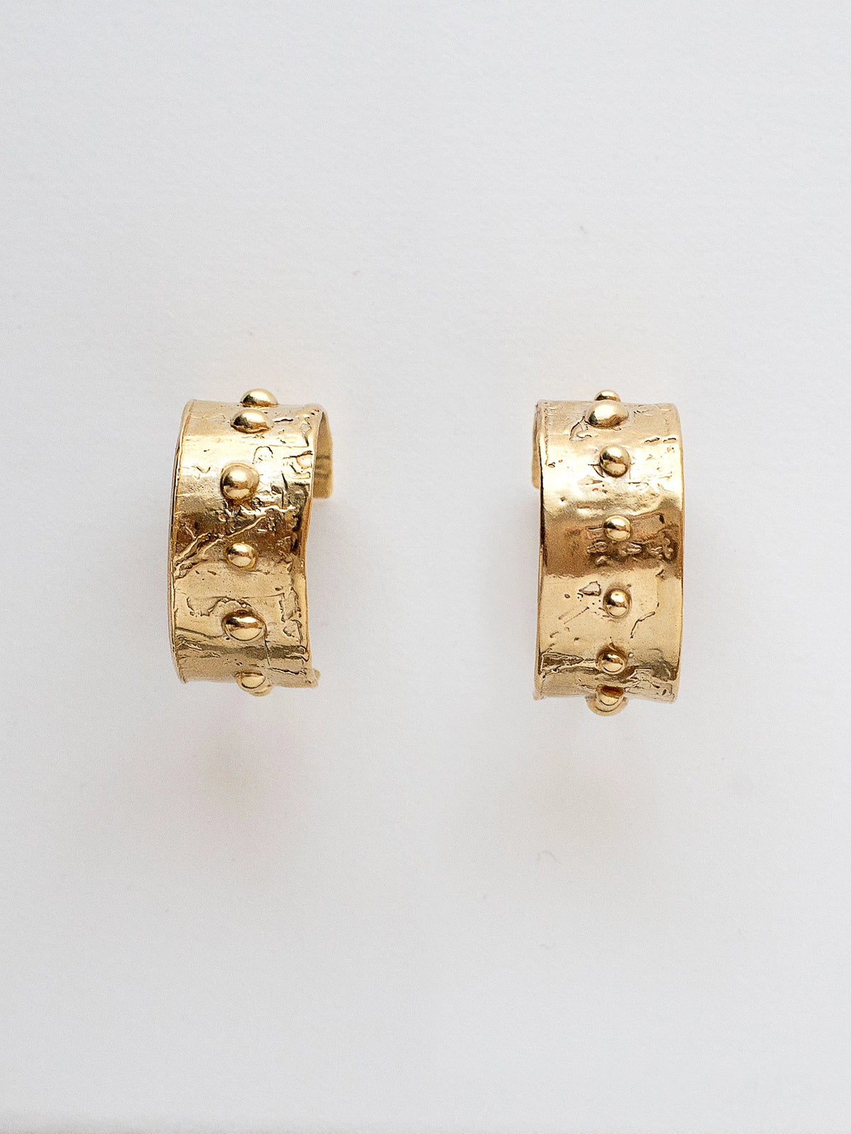 Urso Handmade Solid Brass Hoop Earrings by Michelle Ross