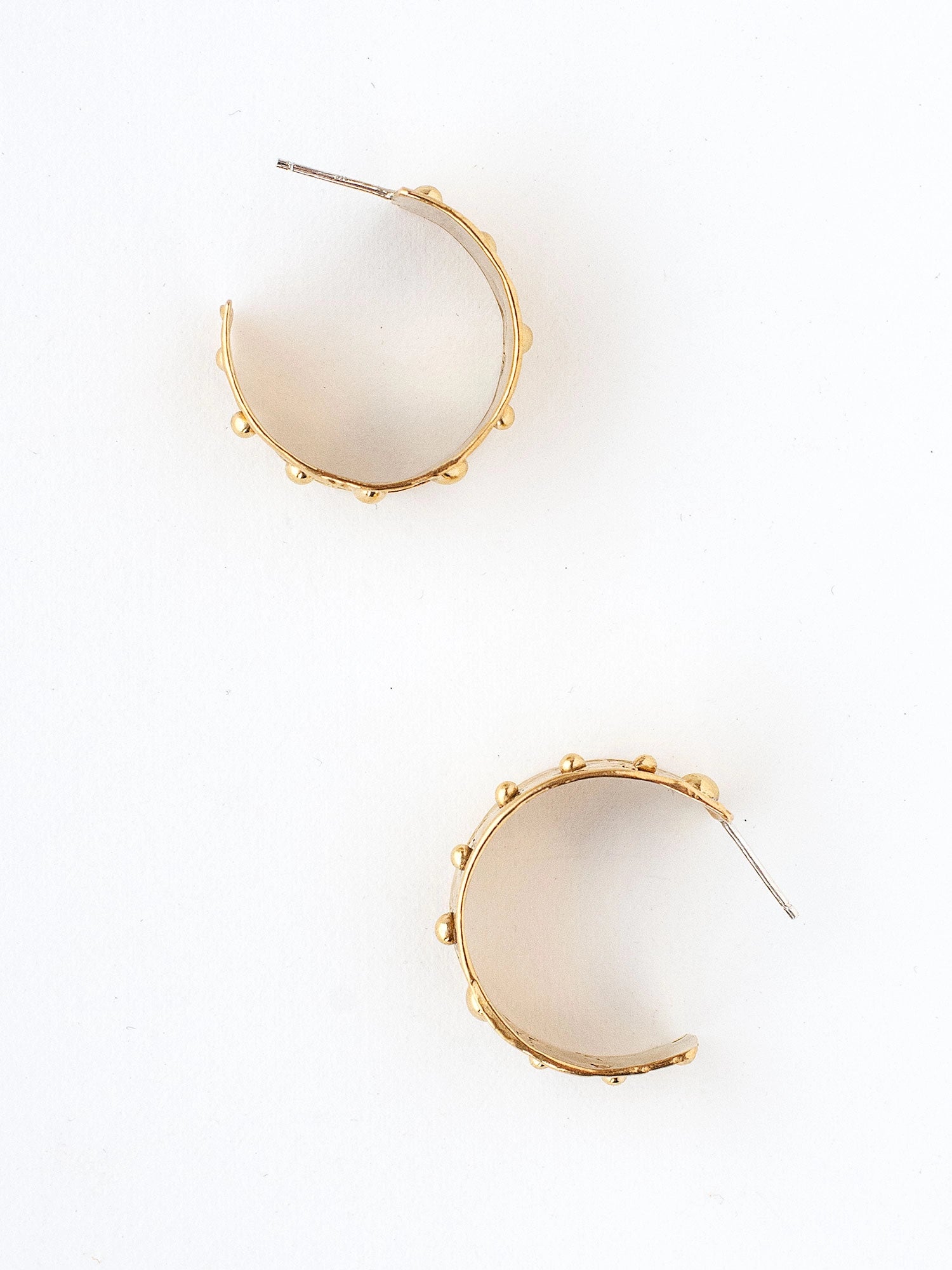 Urso Handmade Solid Brass Hoop Earrings by Michelle Ross