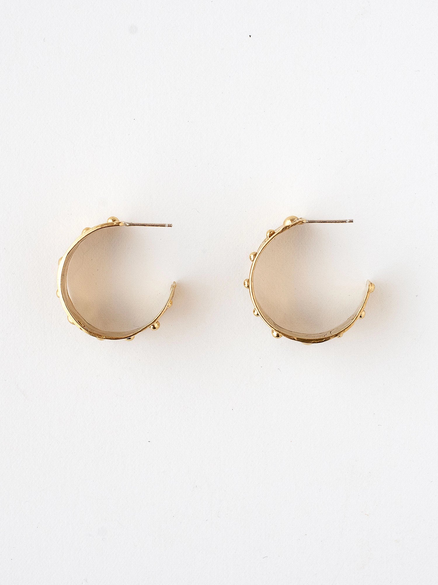 Urso Handmade Solid Brass Hoop Earrings by Michelle Ross