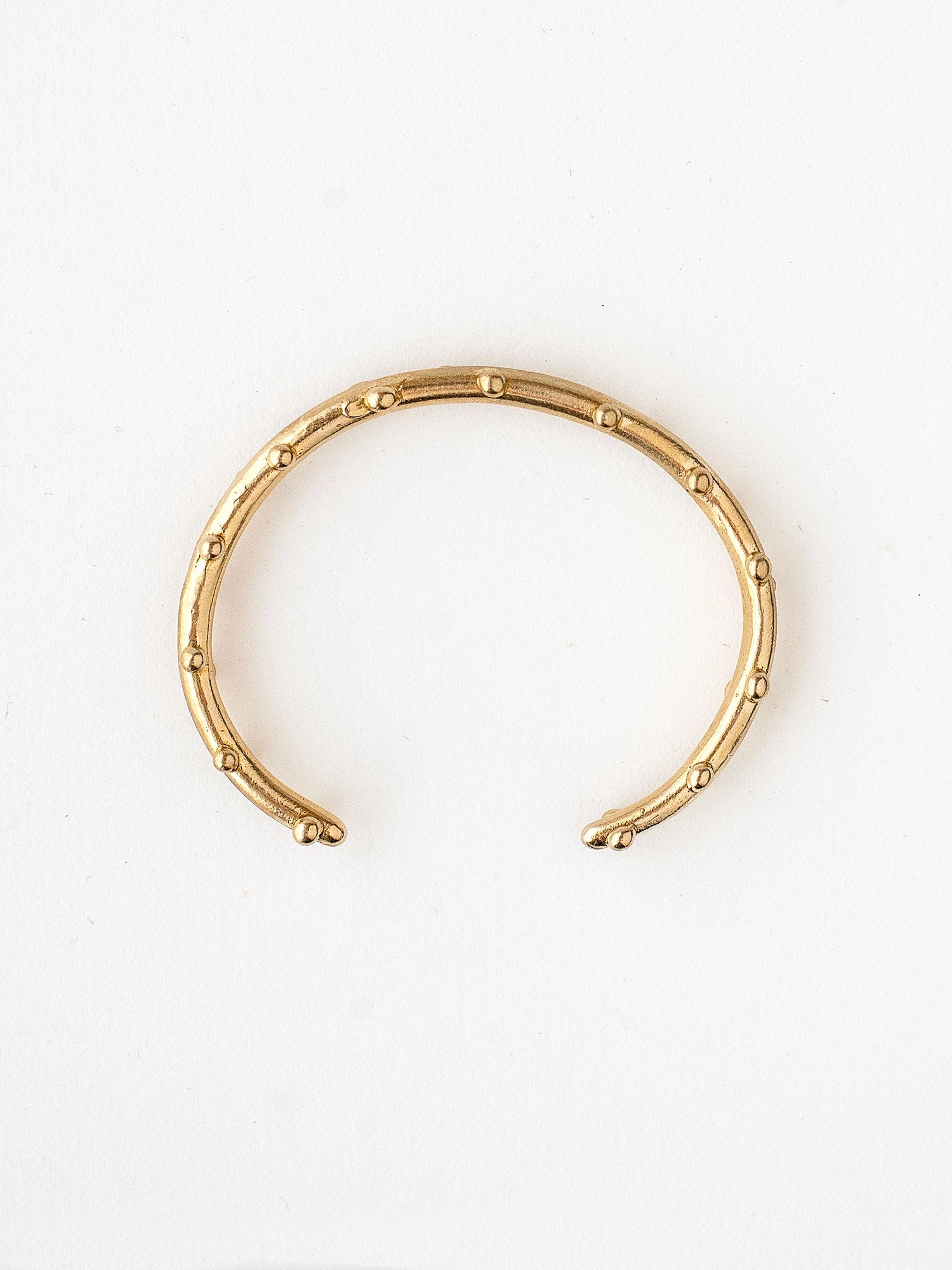 Uffi Thin Decorative Solid Brass Bangle Bracelet handmade by Michelle Ross