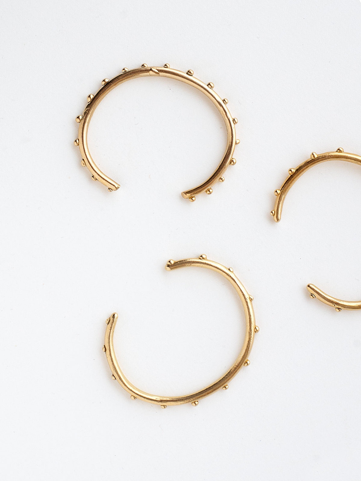 A handmade brass bangle bracelet by Michelle Ross