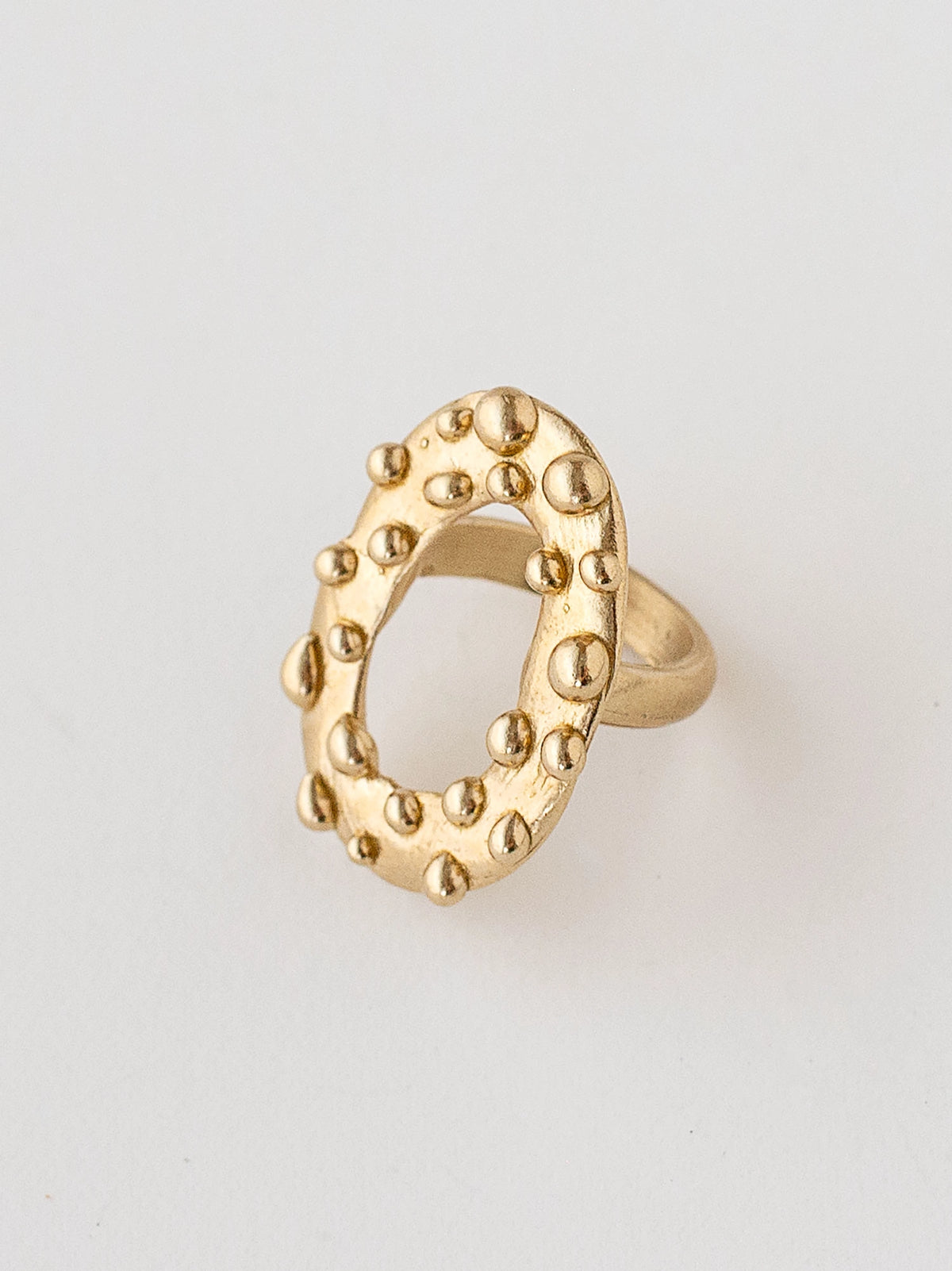 Contemporary Brass Statement Ring by Artisan Michelle Ross 