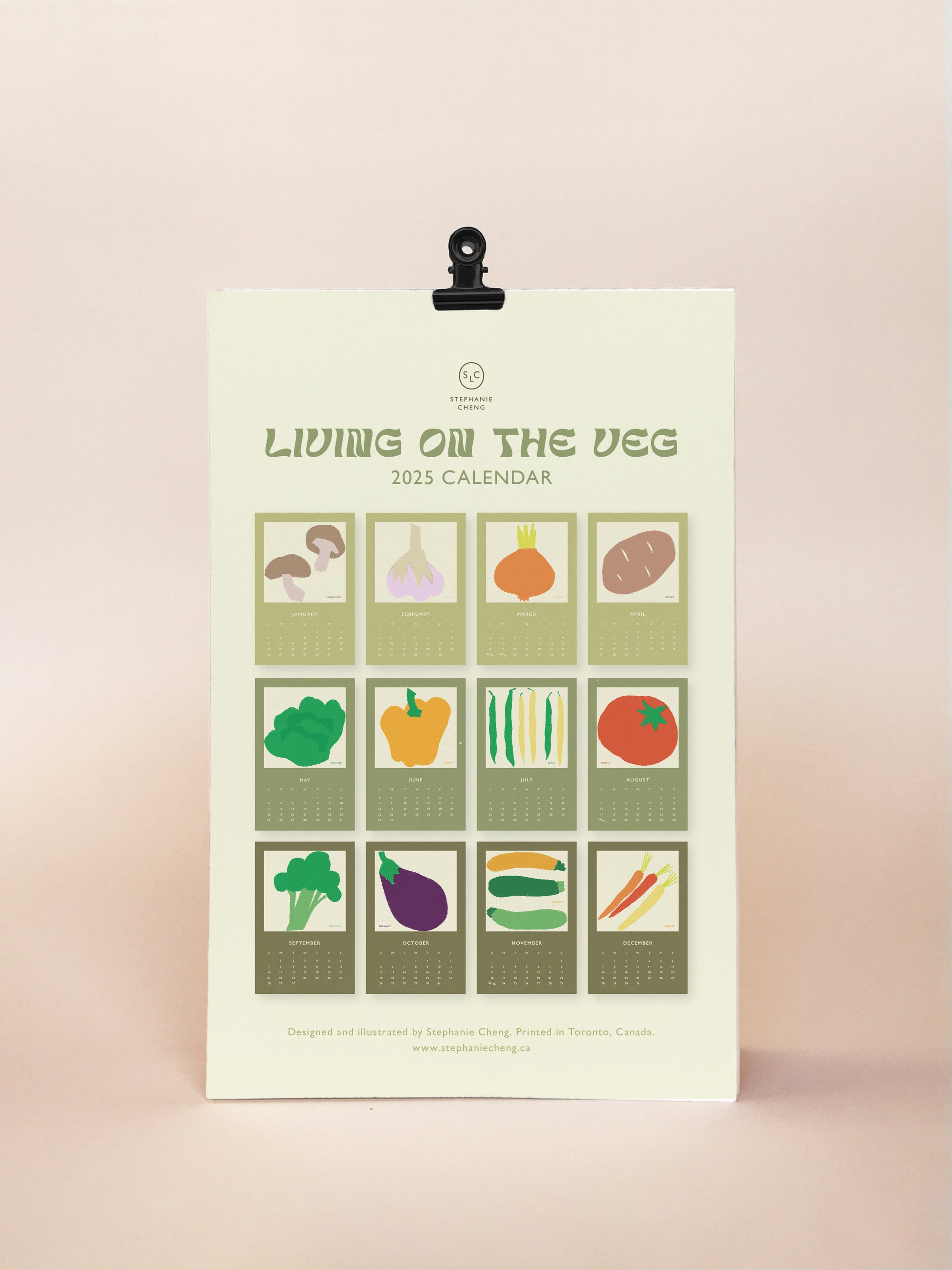 2025 DESK CALENDAR - LIVING ON THE VEG