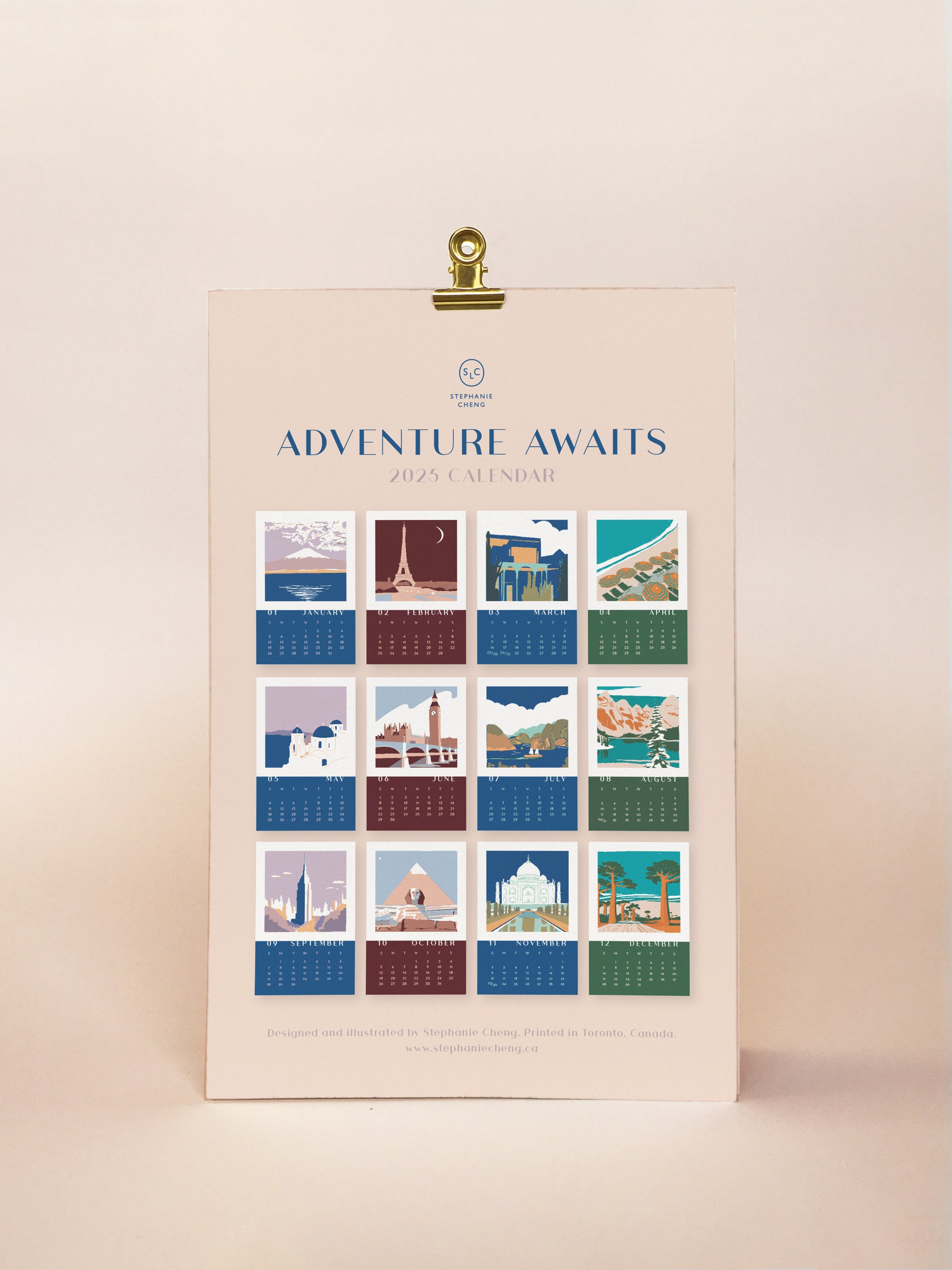 2025 DESK CALENDAR - ADVENTURE AWAITS