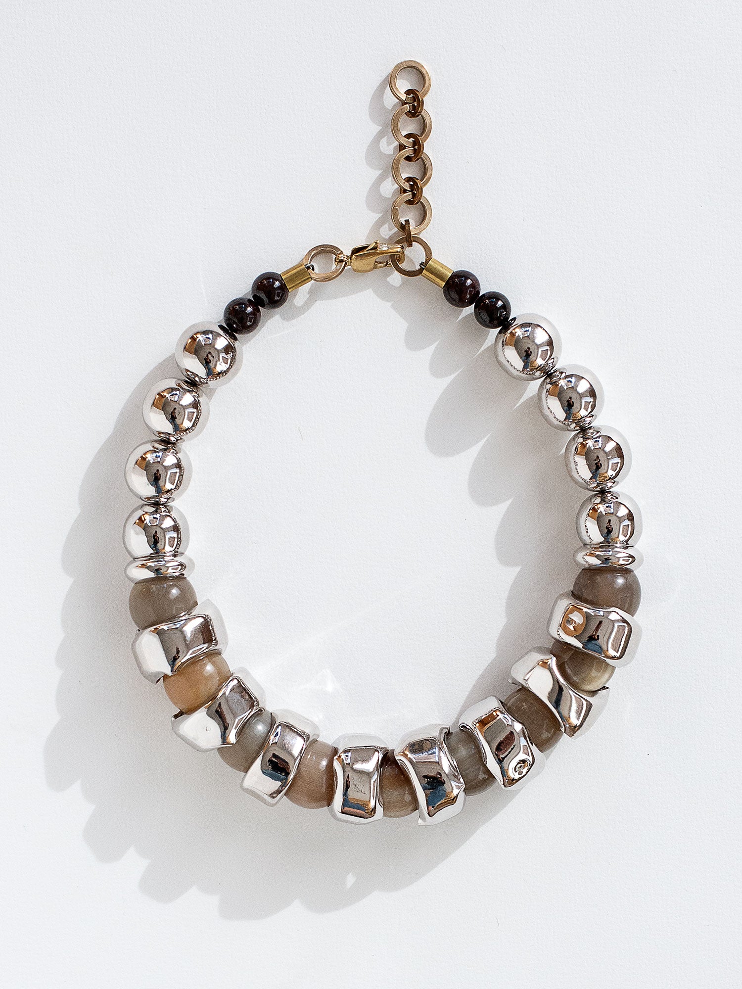 Waylind Sterling Silver and Light Horn Statement Necklace by Michelle Ross