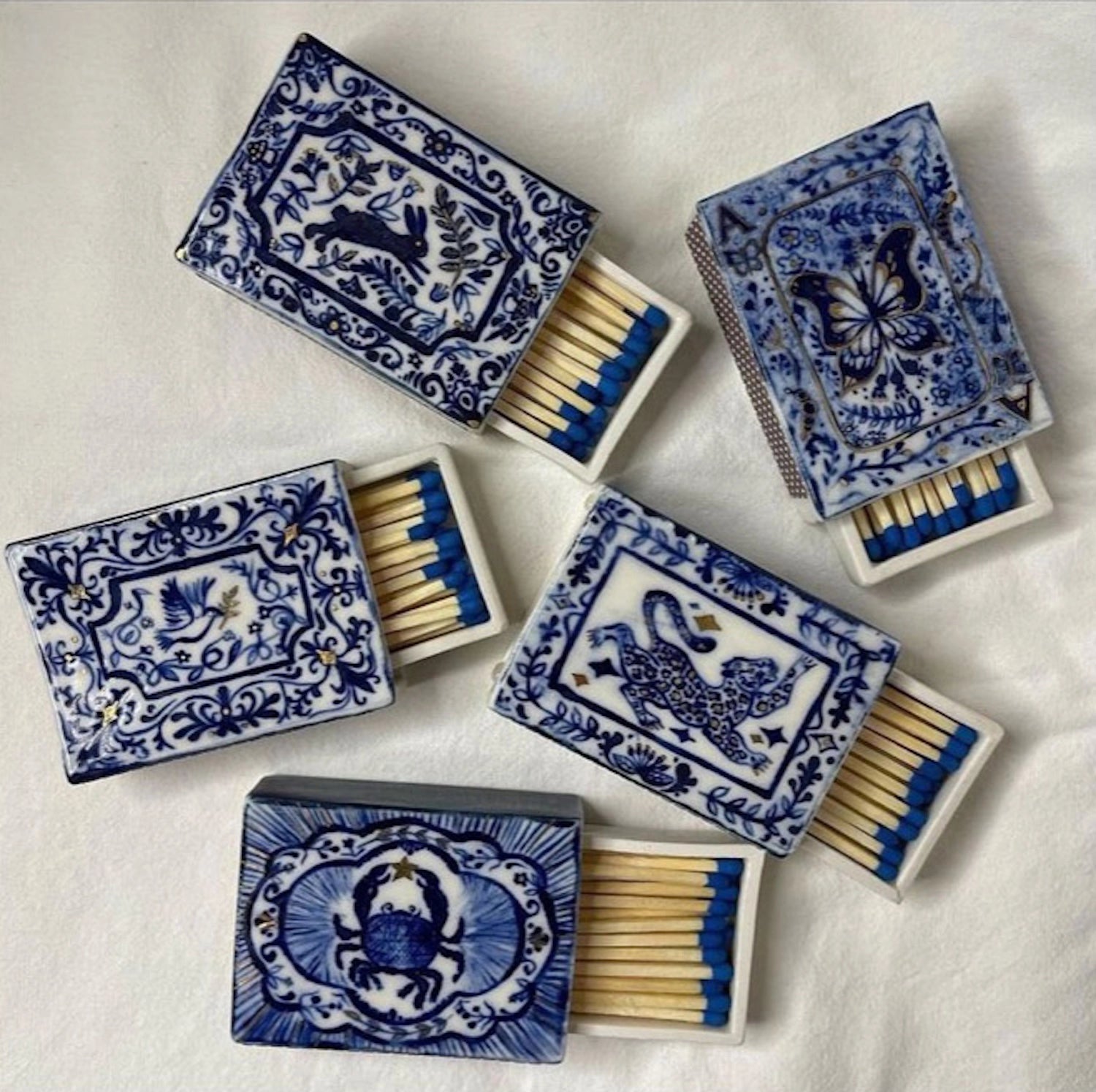 Inspiration photo for michelle ross jewellery of blue and white matches