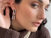 Dae Rhodium Silver Earrings