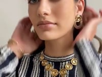 Ciel Brass Necklace and Clea Brass Earrings Michelle Ross Video