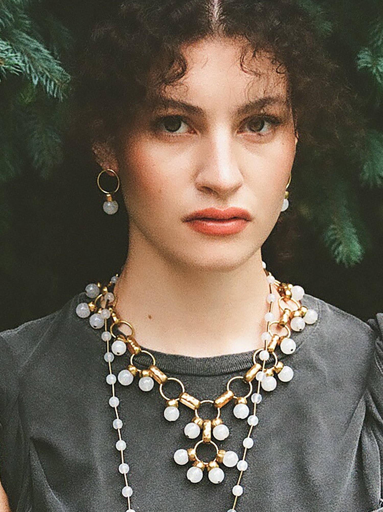 Liliam Brass and Yellow Tigers Eye Necklace Michelle Ross